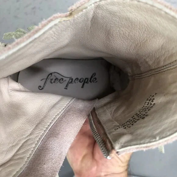 Free People Boots Womens 8 US 38 EU Lawless Fringe Pastel Western Boho Rodeo - Picture 8 of 16